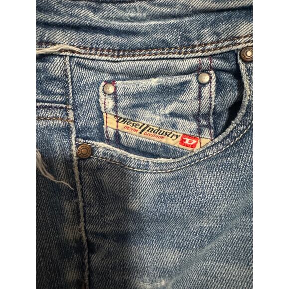 Diesel Bebel Made in Italy Low Rise Bootcut Jeans (W28 L32, Hemmed Raw Edge) - Picture 5 of 8